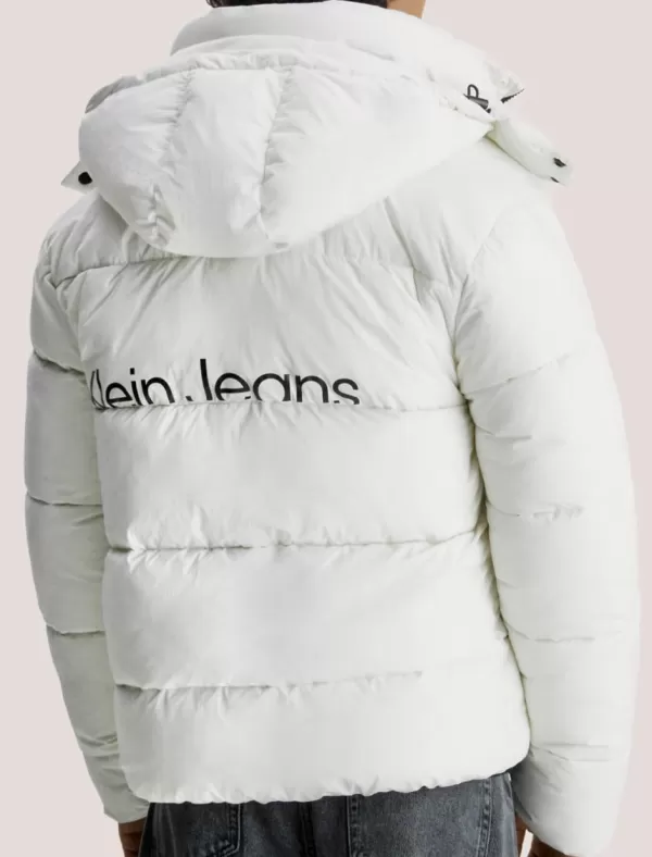 CALVIN KLEIN Chaqueta Essentials Non Down Logo Jacket Blanco>Mujer Cazadoras Y Chaquetas