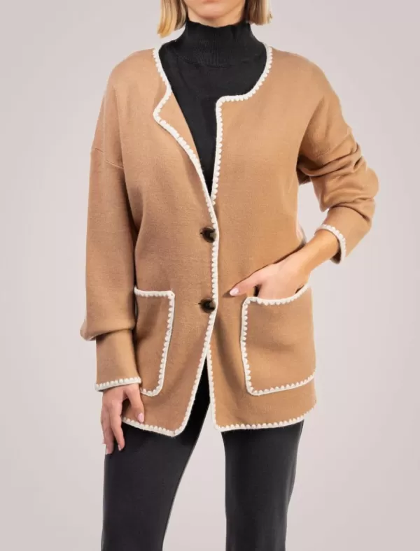 OBVIO Chaqueta Lliora Camel>Mujer Cazadoras Y Chaquetas
