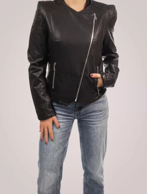 OBVIO Chaqueta Marfil Negro>Mujer Cazadoras Y Chaquetas