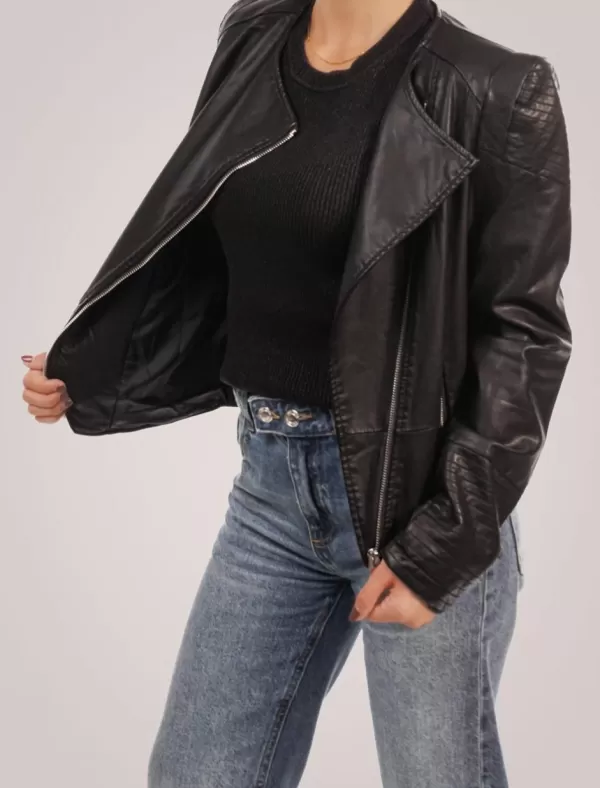 OBVIO Chaqueta Marfil Negro>Mujer Cazadoras Y Chaquetas