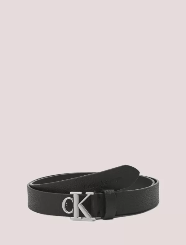 CALVIN KLEIN Cinturon Mujer Round Mono Lthr Belt25Mm Negro>Mujer Cinturones