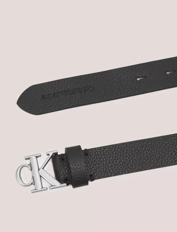 CALVIN KLEIN Cinturon Mujer Round Mono Lthr Belt25Mm Negro>Mujer Cinturones