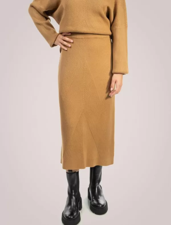 OBVIO Falda Sibila Camel>Mujer Faldas