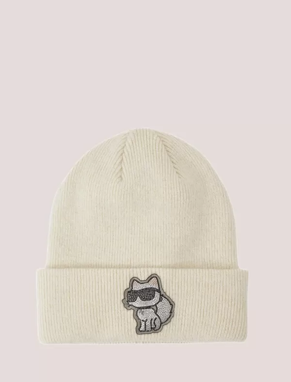KARL LAGERFELD Gorro K/Ikonic 2.0 Choup Lur Beanie Blanco>Mujer Gorros