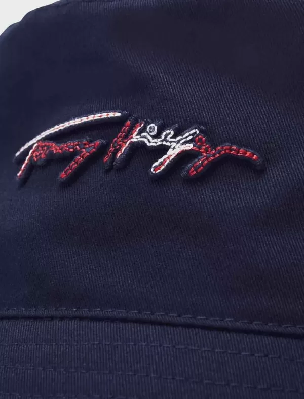 TOMMY HILFIGER Gorros Mujer Iconic Signature Bucket Hat Marino>Mujer Gorros