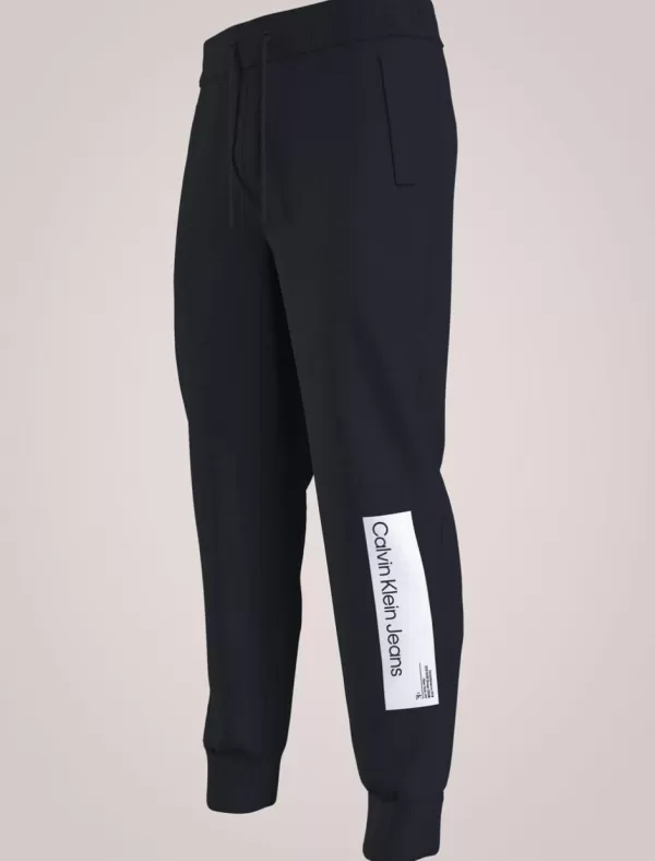 CALVIN KLEIN Pantalon Hombre Hyper Real Box Logo Hwk Pant Negro>Hombre Pantalones