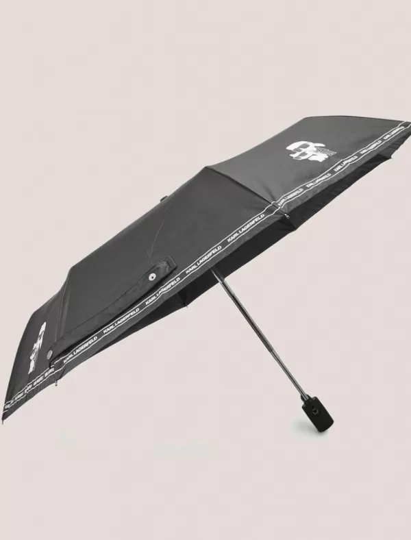 KARL LAGERFELD Paraguas K/Ikonic 2.0 Small Umbrella Negro>Mujer Accesorios