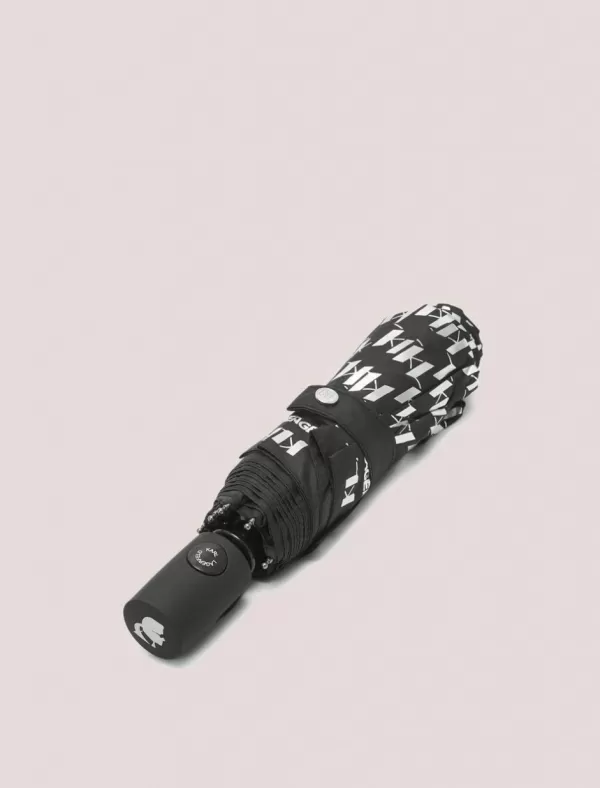 KARL LAGERFELD Paraguas K/Monogram Iridesc Sm Umbrella Negro>Mujer Accesorios