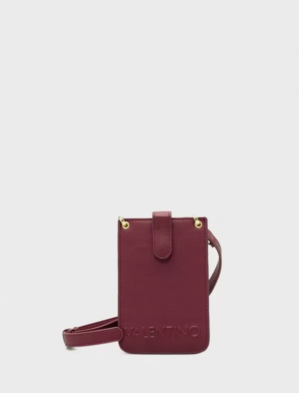 VALENTINO BAGS Porta Movil Mujer Noodles Vbe6G082 Burdeos>Mujer Porta Movil