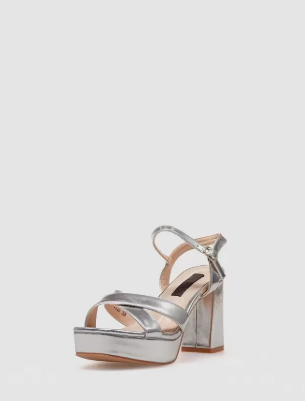KAMOME TRENDS Sandalia J222B Plata>Mujer Zapatos Fiesta