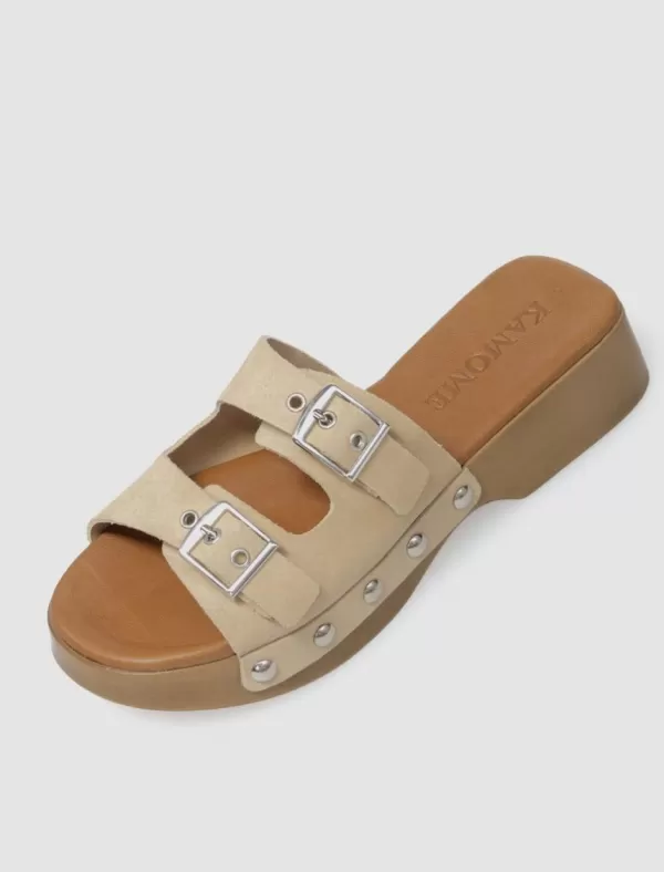 KAMOME Sandalia Xara Beig>Mujer Zuecos