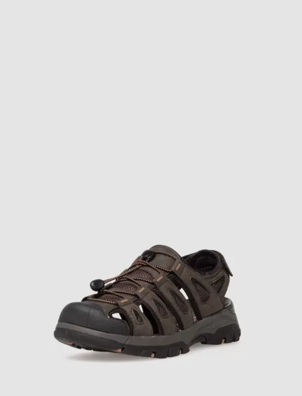 SKECHERS Sandalia Relaxed Fit Tresmen -Outseen Marron>Hombre Sandalias