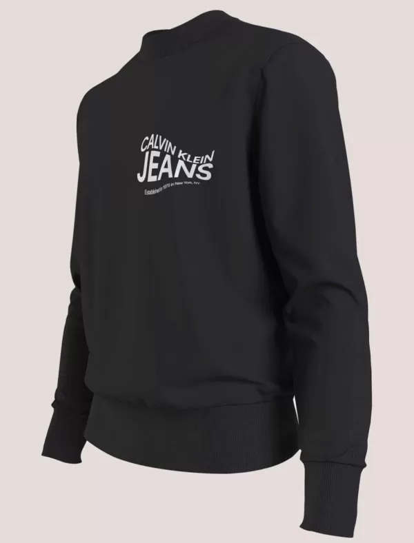 CALVIN KLEIN Sudadera Hombre Future Motion Graphic Crew Neck Negro>Hombre Sudaderas