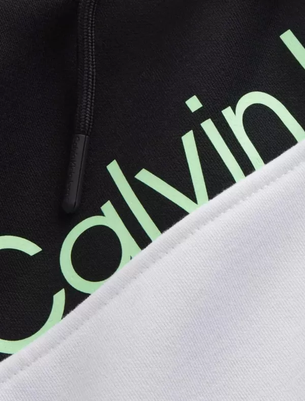 CALVIN KLEIN Sudadera Hombre Institutional Colorblock Hoodie Blanco>Hombre Sudaderas