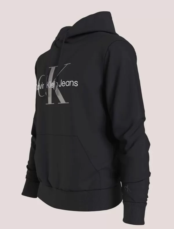 CALVIN KLEIN Sudadera Hombre Seasonal Mono Logo Regular Hoodie Negro>Hombre Sudaderas