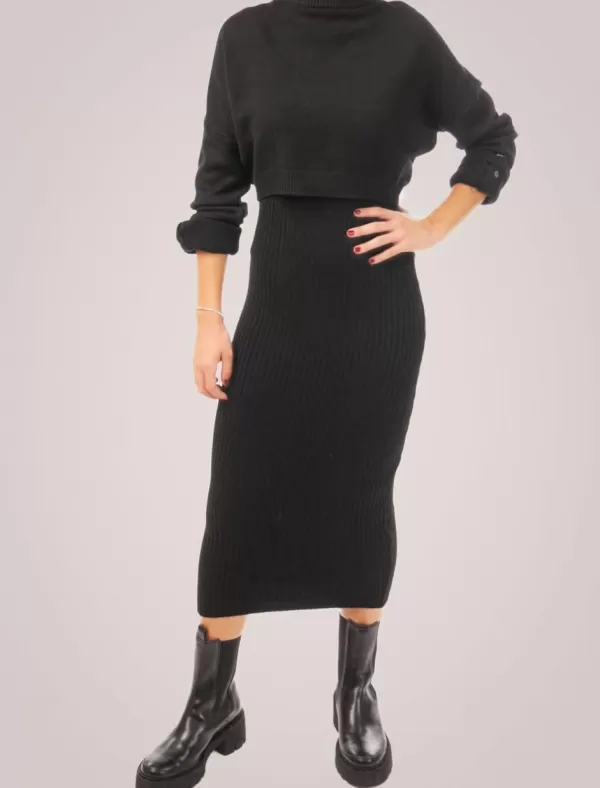 OBVIO Vestido Rania Negro>Mujer Vestidos