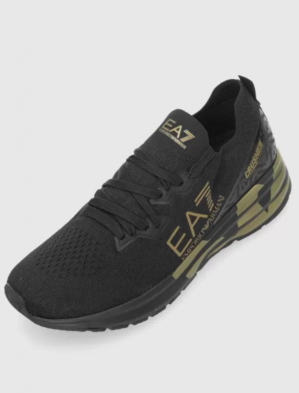 ARMANI EA7 Zapatilla Crusher Distanca Knit Negro>Hombre Zapatillas