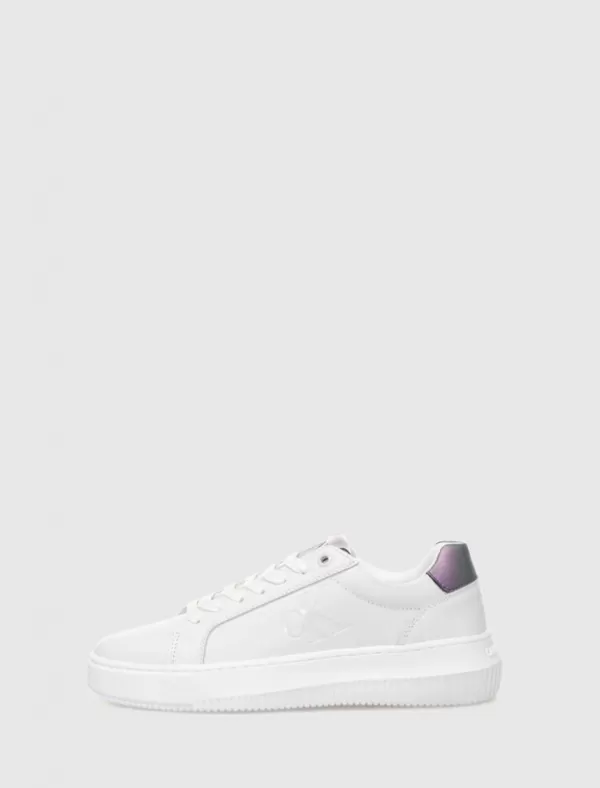 CALVIN KLEIN Zapatilla Chunky Cupsole Laceup Lth Wn Blanco>Mujer Zapatillas