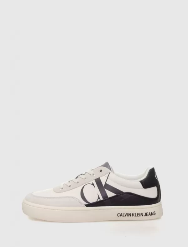 CALVIN KLEIN Zapatilla Classic Cupsole Laceupmix Lth Blanco>Hombre Zapatillas