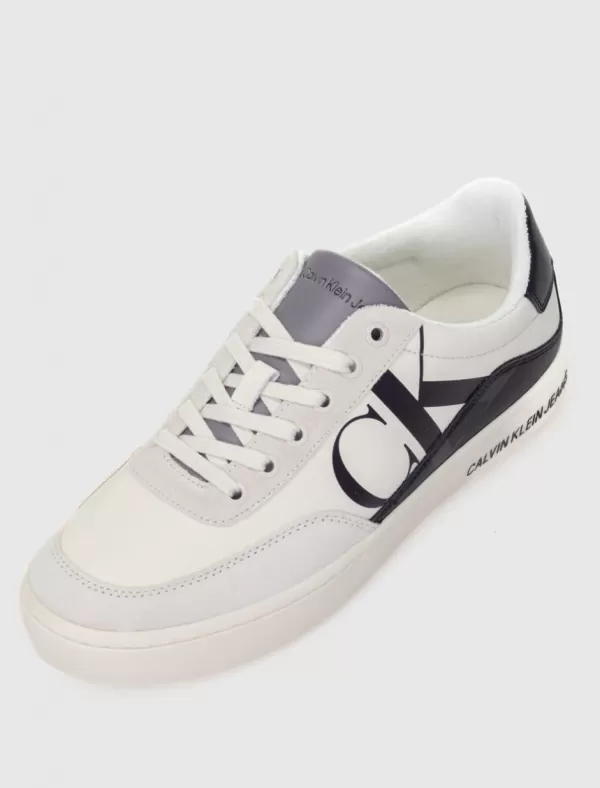 CALVIN KLEIN Zapatilla Classic Cupsole Laceupmix Lth Blanco>Hombre Zapatillas