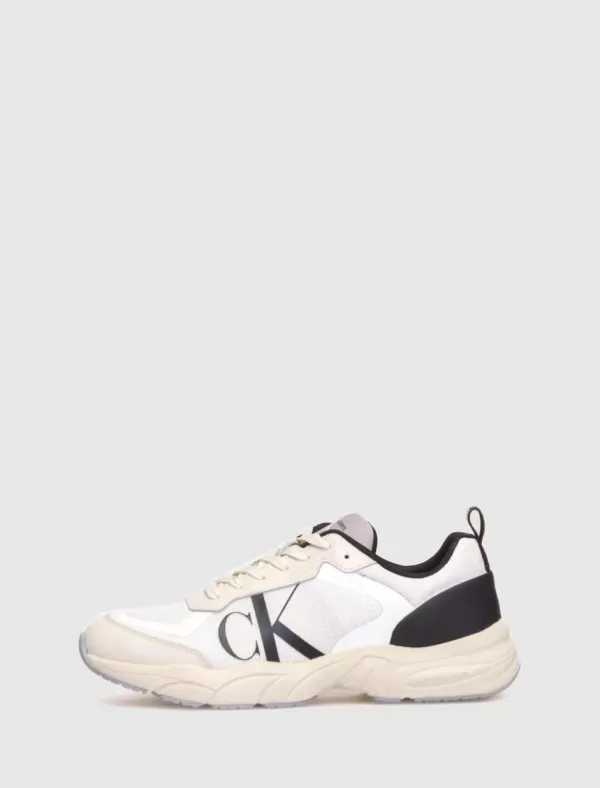 CALVIN KLEIN Zapatilla Retro Tennis Laceup Mesh Blanco>Hombre Zapatillas
