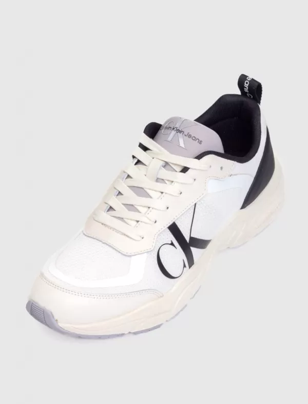 CALVIN KLEIN Zapatilla Retro Tennis Laceup Mesh Blanco>Hombre Zapatillas