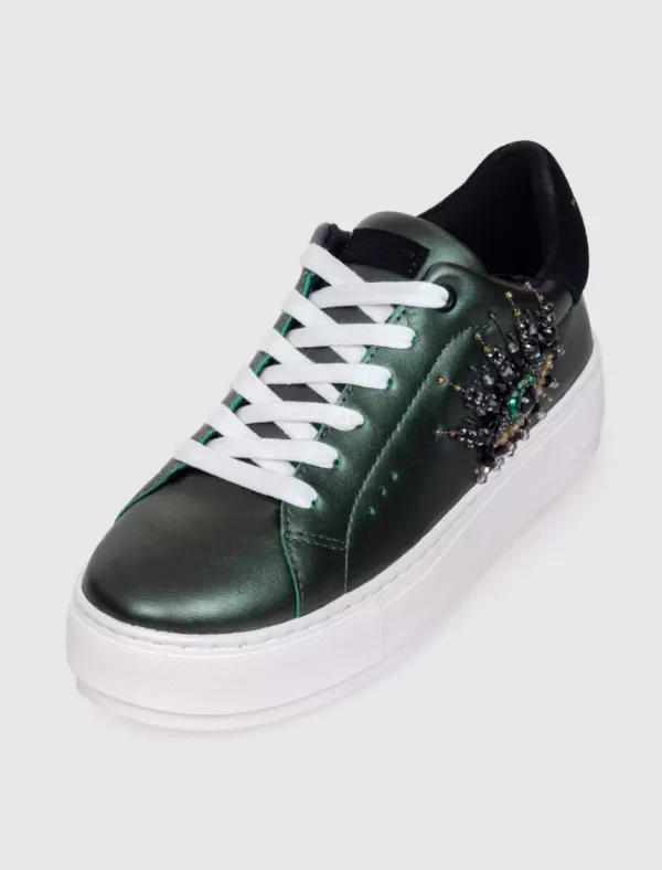 KURT GEIGER Zapatilla Laney Eye-Petrol-Leather Verde>Mujer Zapatillas