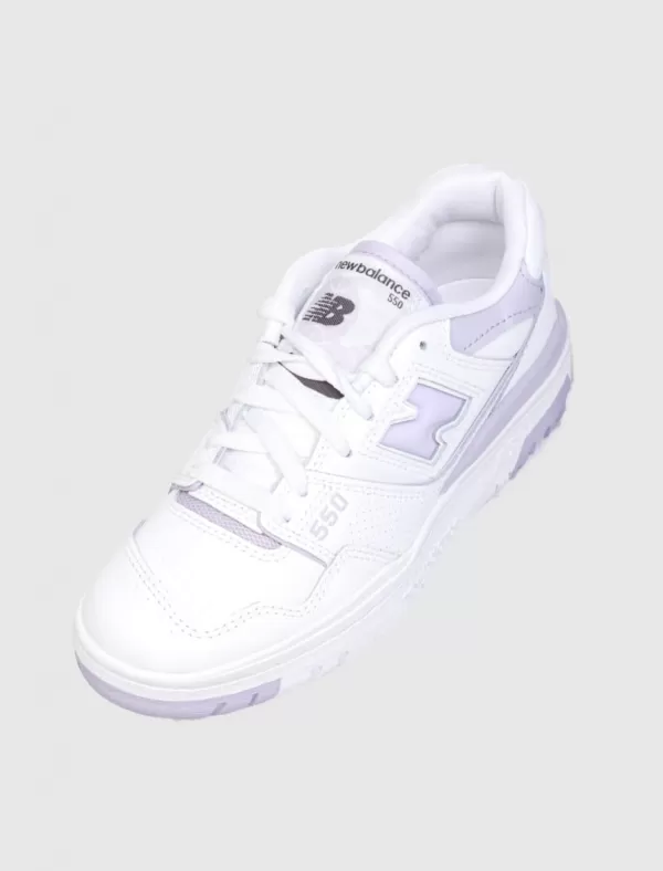 NEW BALANCE Zapatilla Bbw550 Blanco/Lila>Mujer Zapatillas