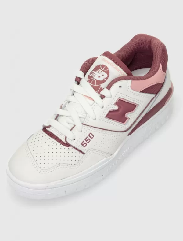 NEW BALANCE Zapatilla Bbw550 Blanco/Rojo>Mujer Zapatillas