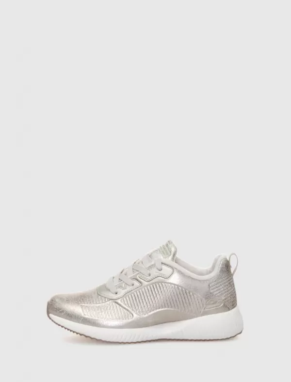 SKECHERS Zapatilla Bobs Sport Squad-Sparkle Life Platino>Mujer Zapatillas