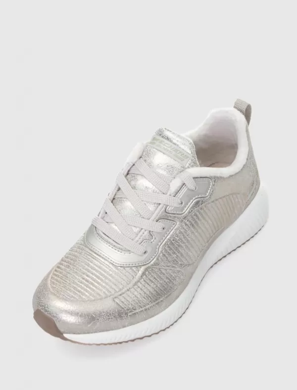 SKECHERS Zapatilla Bobs Sport Squad-Sparkle Life Platino>Mujer Zapatillas