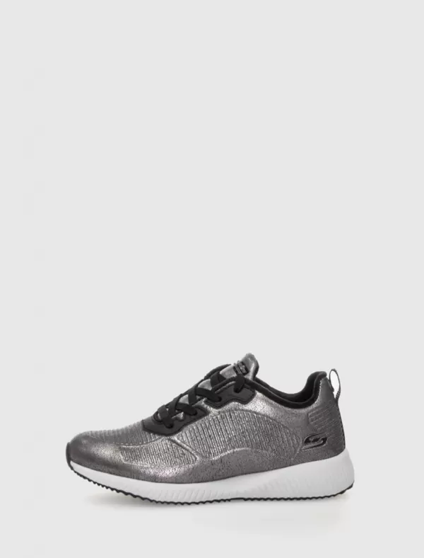 SKECHERS Zapatilla Bobs Sport Squad-Sparkle Life Plomo>Mujer Zapatillas