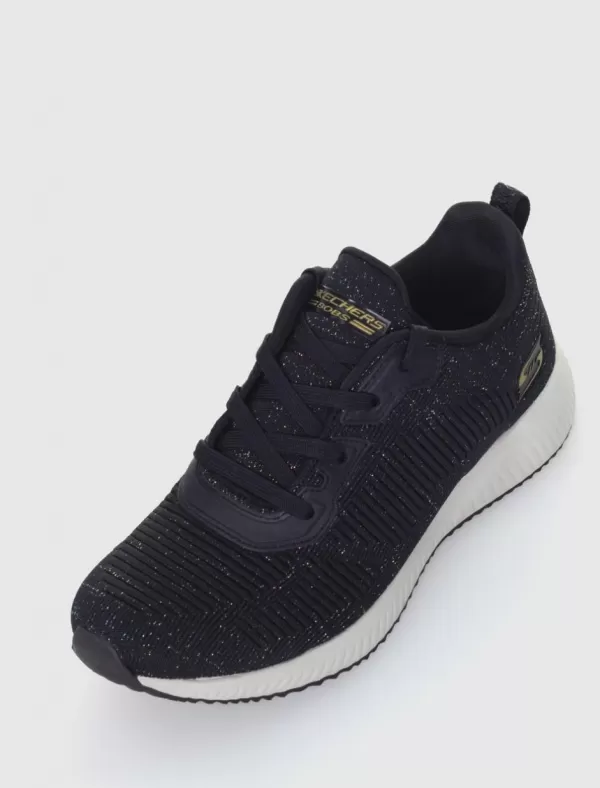 SKECHERS Zapatilla Bobs Sport Squad-Total Glam Negro>Mujer Zapatillas