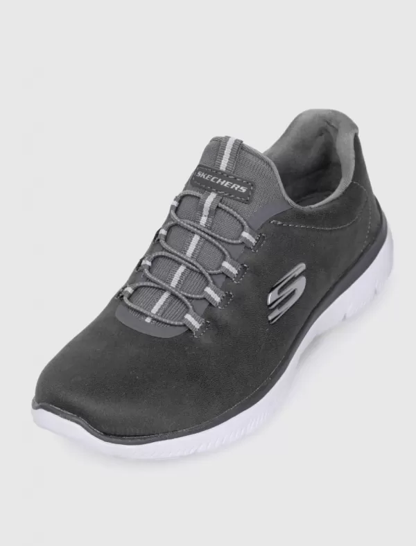 SKECHERS Zapatilla Summits-Itz Bazik Plomo>Mujer Zapatillas