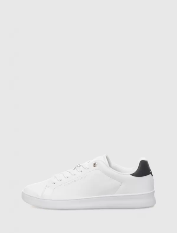 TOMMY HILFIGER Zapatilla Court Cupsole Leather Gold Blanco>Hombre Zapatillas