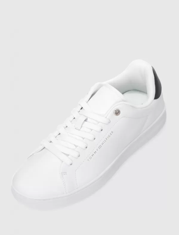 TOMMY HILFIGER Zapatilla Court Cupsole Leather Gold Blanco>Hombre Zapatillas