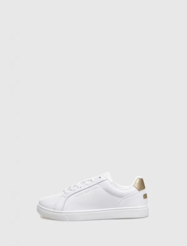 TOMMY HILFIGER Zapatilla Essential Cupsole Sneaker Gold Blanco>Mujer Zapatillas