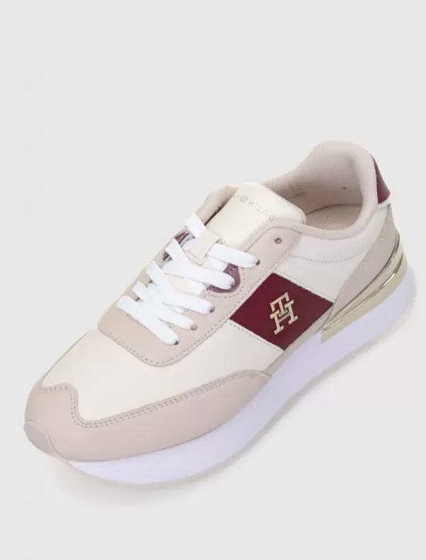 TOMMY HILFIGER Zapatilla Th Elevated Feminine Runner Gld Beig>Mujer Zapatillas