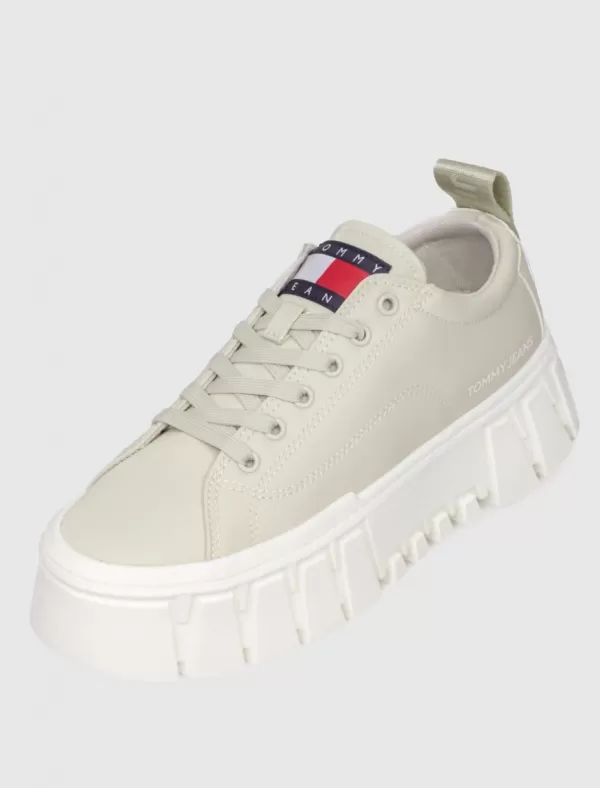 TOMMY HILFIGER Zapatilla Tjw Vulc Plt Nylon Lc Beig>Mujer Zapatillas
