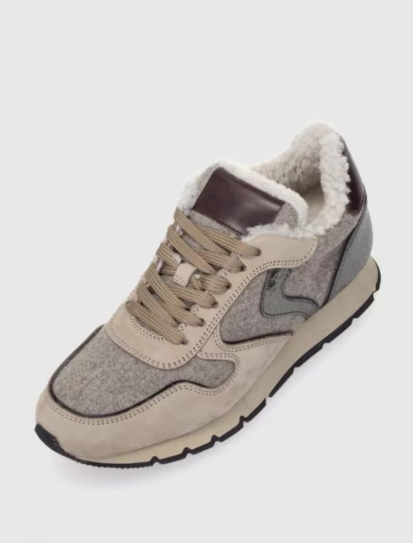 VOILE BLANCHE Zapatilla Julia Fur Beig>Mujer Zapatillas