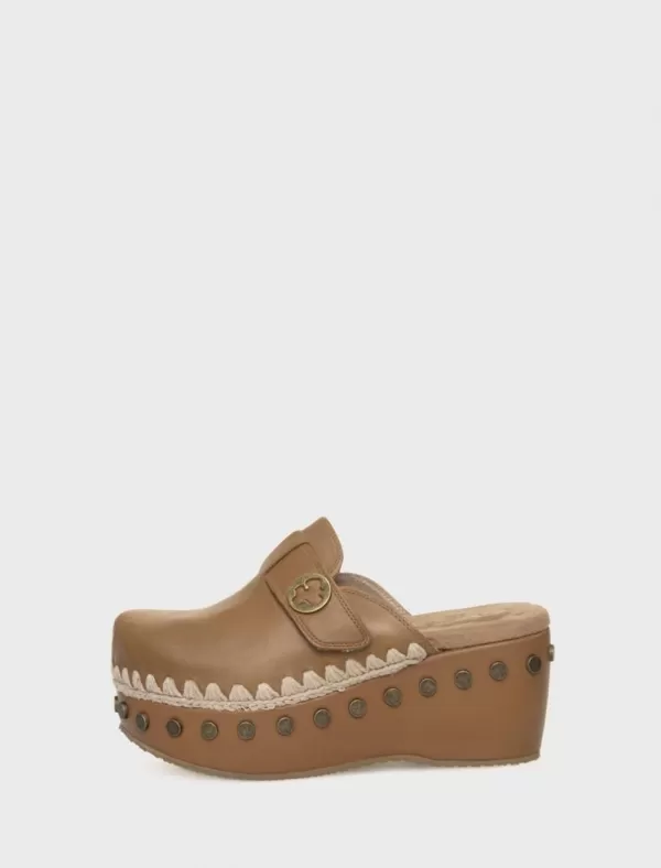MOU Zuecos Clog 02 With Strap Cuero>Mujer Zuecos